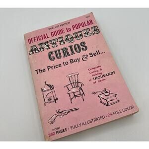 Official Guide To Popular Antiques Curios 2nd Edition 1970 Hal Cohen Pink